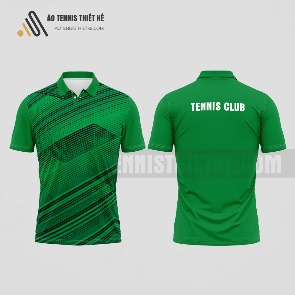 Mẫu áo tennis câu lạc bộ Lâm Hà màu xanh lá thiết kế nam ATNTK596