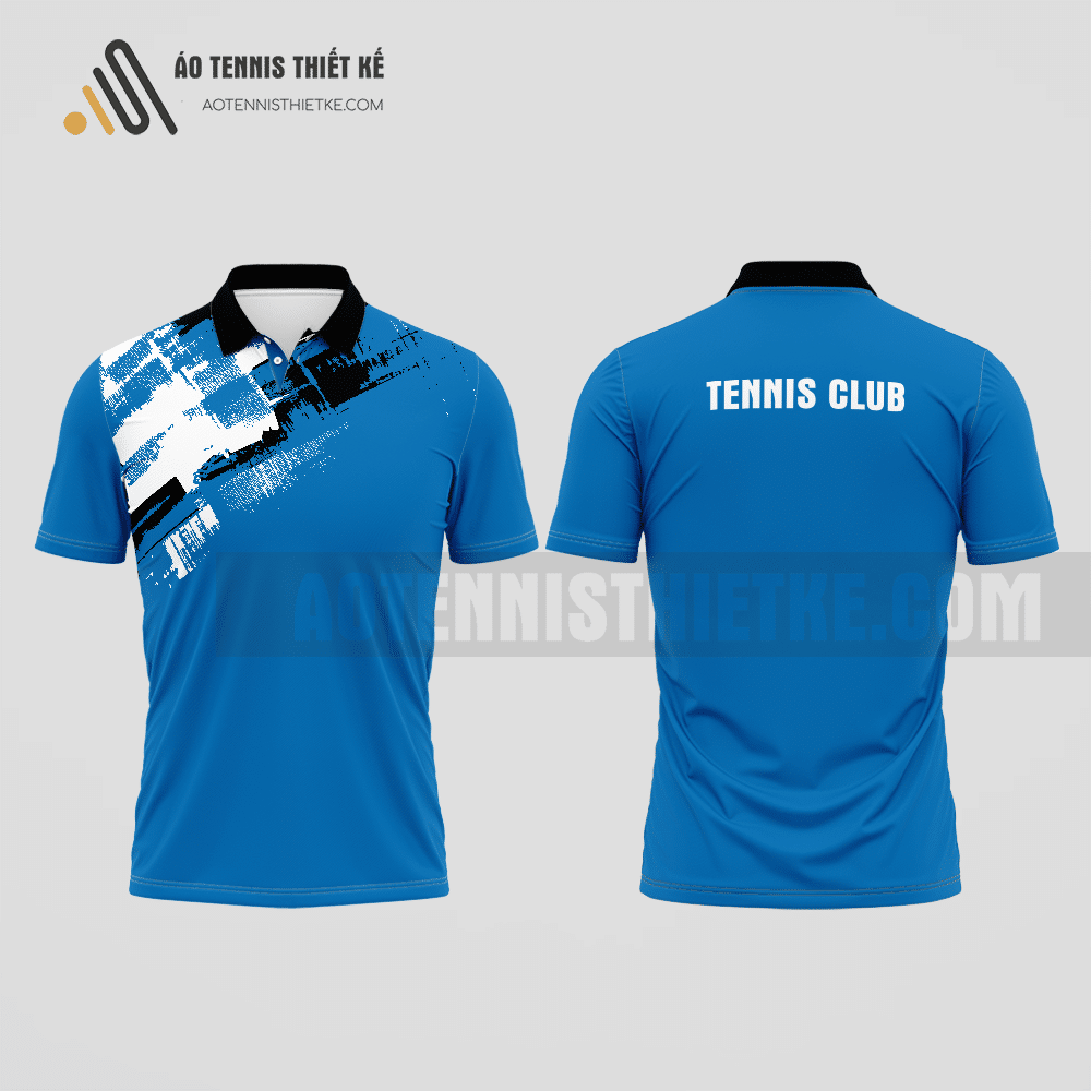 Mẫu áo tennis câu lạc bộ M'Drắk màu xanh dương thiết kế nữ ATNTK626