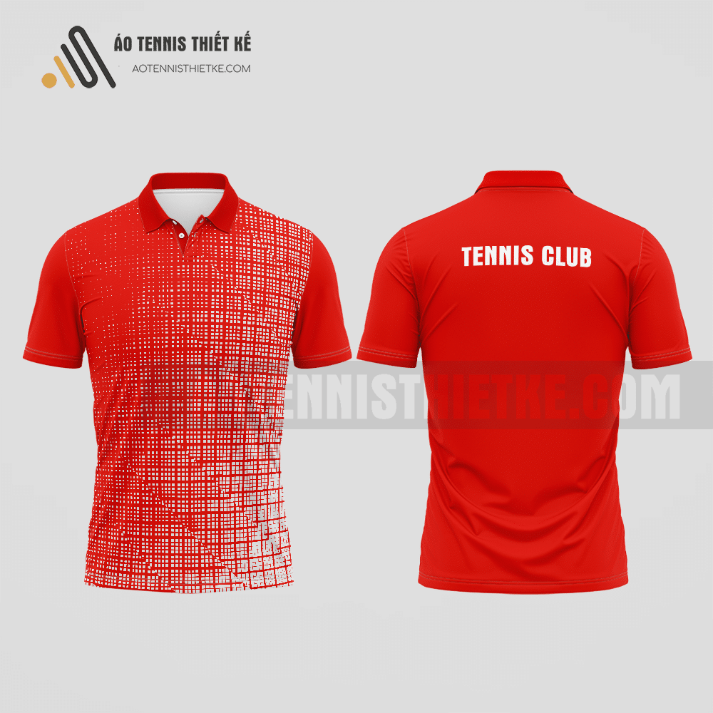 Mẫu áo tennis câu lạc bộ Tam Nông màu đỏ thiết kế sang trọng ATNTK793