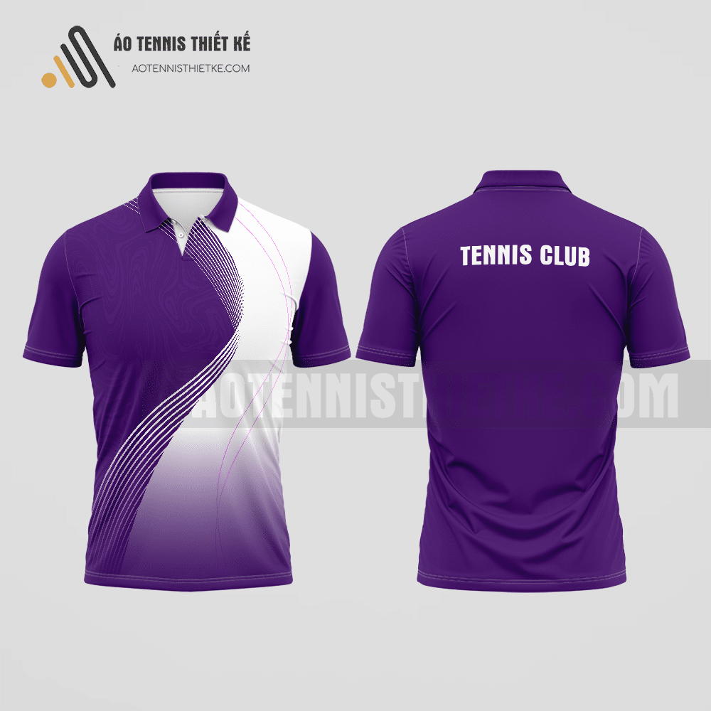 Mẫu áo tennis câu lạc bộ Than Uyên màu tím thiết kế nam ATNTK973