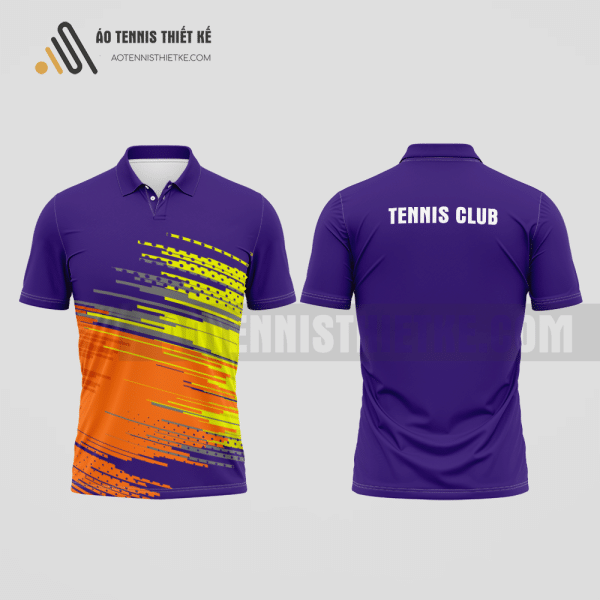 Mẫu áo tennis câu lạc bộ Thanh Trì màu tím thiết kế tiết kiệm ATNTK988