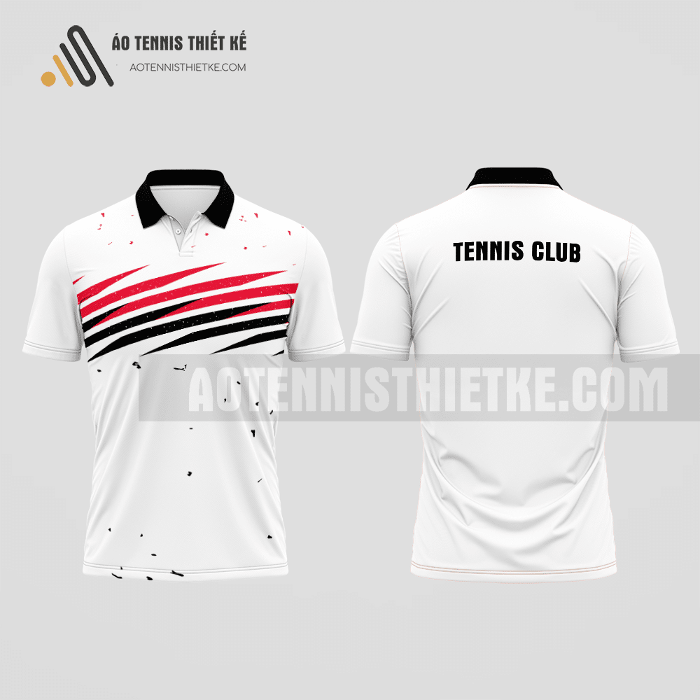 Mẫu áo tennis câu lạc bộ Thốt Nốt màu trắng thiết kế phong cách ATNTK853