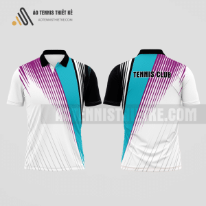Mẫu áo tennis có cổ câu lạc bộ Hà Tĩnh màu tím thiết kế chất lượng ATNTK504