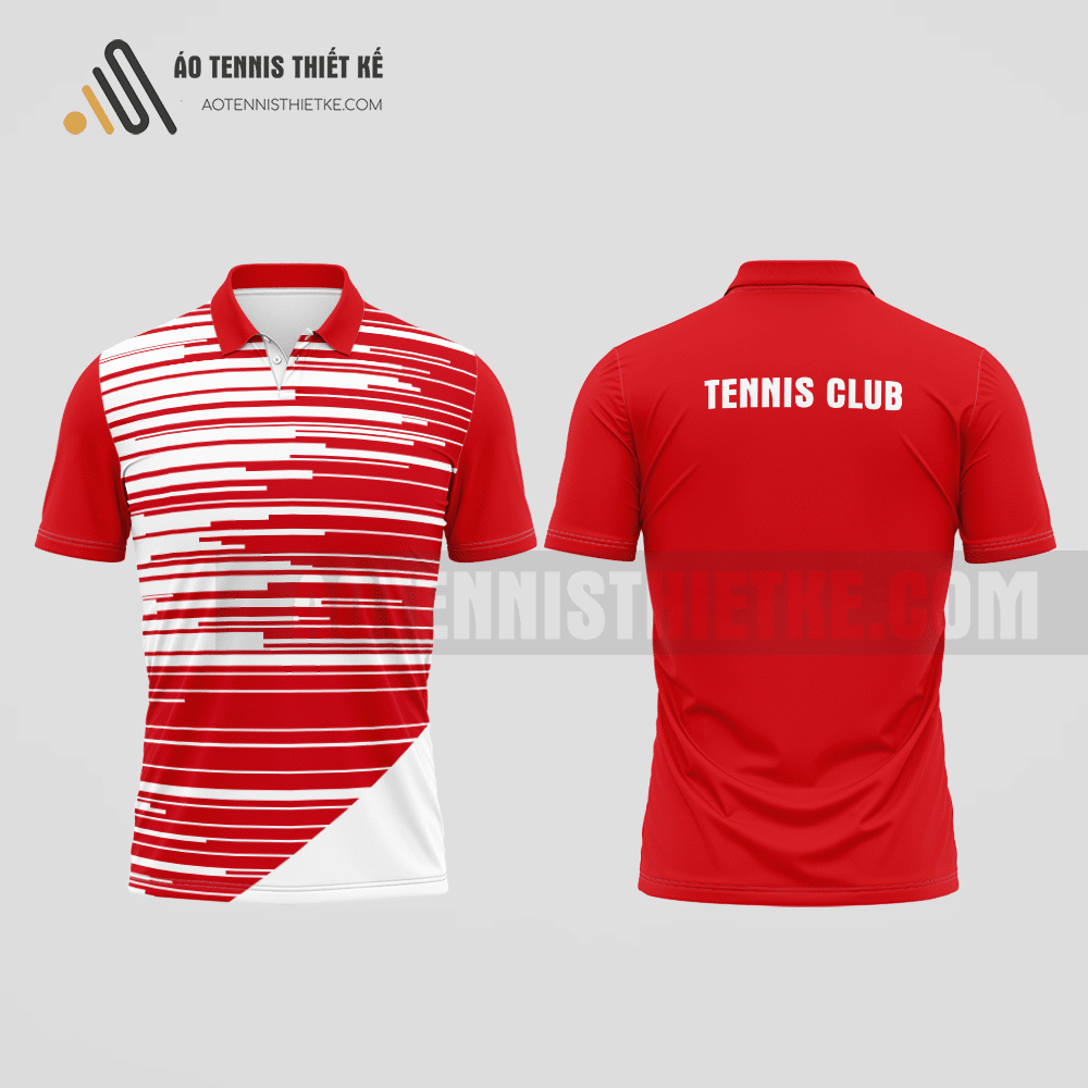 Mẫu áo tennis có cổ câu lạc bộ Hiệp Hòa màu đỏ thiết kế tốt nhất ATNTK519