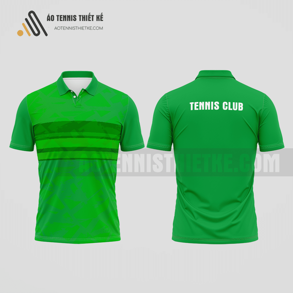 Mẫu áo tennis có cổ câu lạc bộ Kiên Lương màu xanh lá thiết kế nam ATNTK564