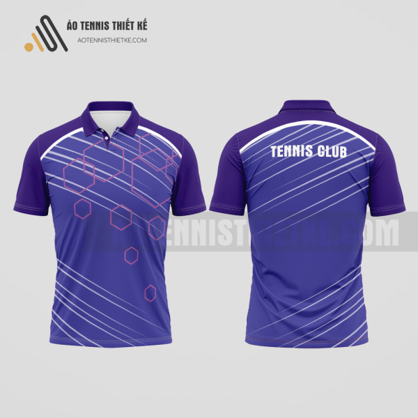 Mẫu áo tennis có cổ câu lạc bộ Lắk màu tím thiết kế giá rẻ ATNTK594