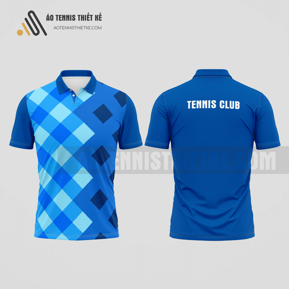 Mẫu áo tennis có cổ câu lạc bộ Na Hang màu xanh dương thiết kế tốt nhất ATNTK656
