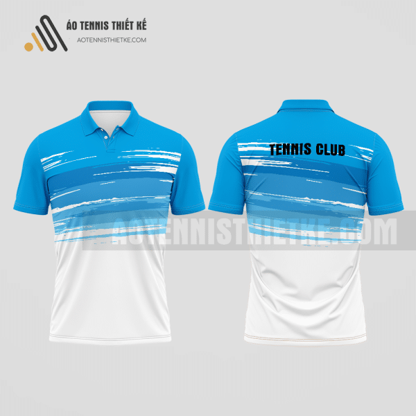 Mẫu áo tennis có cổ câu lạc bộ Thới Lai màu xanh da trời thiết kế tiên tiến ATNTK851