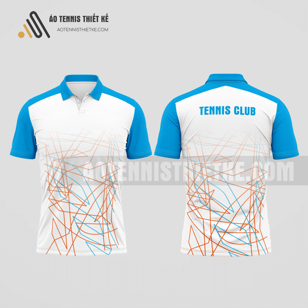 Mẫu áo tennis có cổ câu lạc bộ Tương Dương màu xanh da trời thiết kế độc ATNTK896