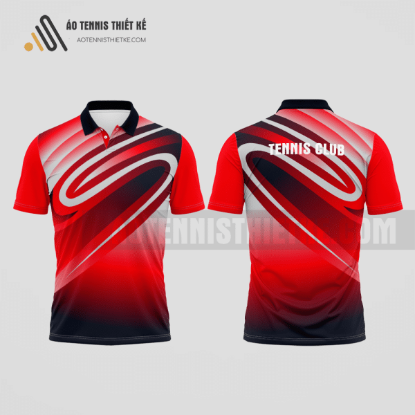 Mẫu áo tennis có cổ câu lạc bộ Yên Lập màu đỏ thiết kế đa dạng ATNTK956
