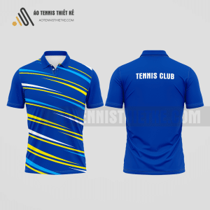 Mẫu áo tennis nam câu lạc bộ Lạc Dương màu xanh dương thiết kế lạ ATNTK589