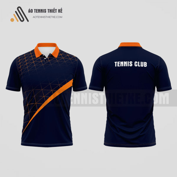 Mẫu áo tennis nam câu lạc bộ Mỏ Cày Nam màu tím than thiết kế tiên tiến ATNTK636