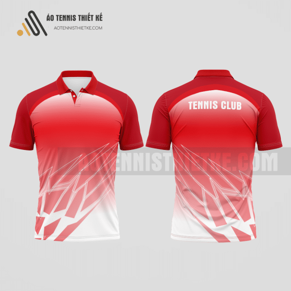 Mẫu áo tennis nam câu lạc bộ Ngọc Hiển màu đỏ thiết kế độc ATNTK681