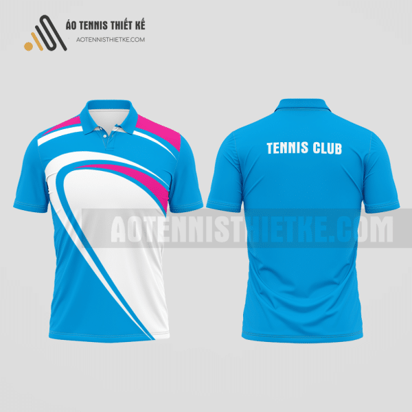 Mẫu áo tennis nam câu lạc bộ Phù Cát màu xanh da trời thiết kế xu hướng ATNTK711