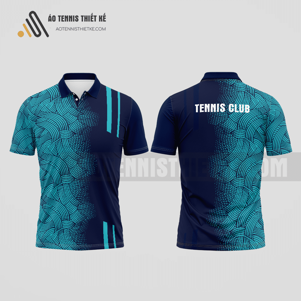 Mẫu áo tennis nam câu lạc bộ Phú Tân màu tím than thiết kế uy tín ATNTK726