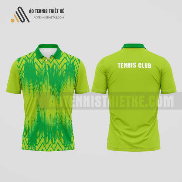Mẫu áo tennis nam câu lạc bộ Thuận Thành màu xanh lá mạ thiết kế tiêu chuẩn ATNTK861