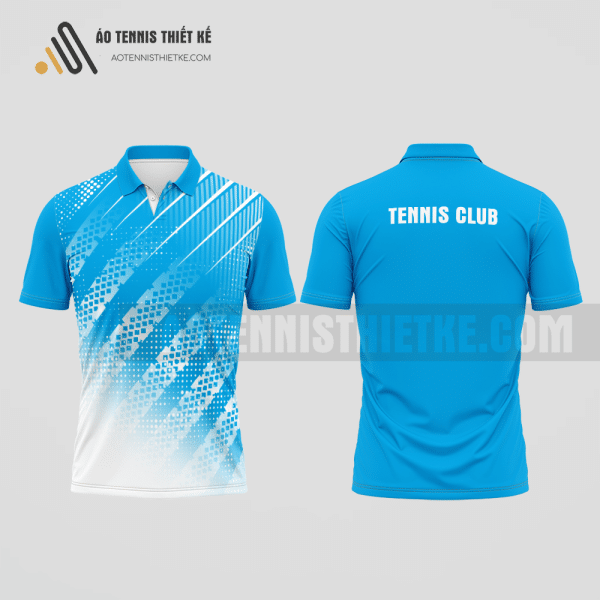 Mẫu áo tennis nam câu lạc bộ Tu Mơ Rông màu xanh da trời thiết kế thời trang ATNTK891