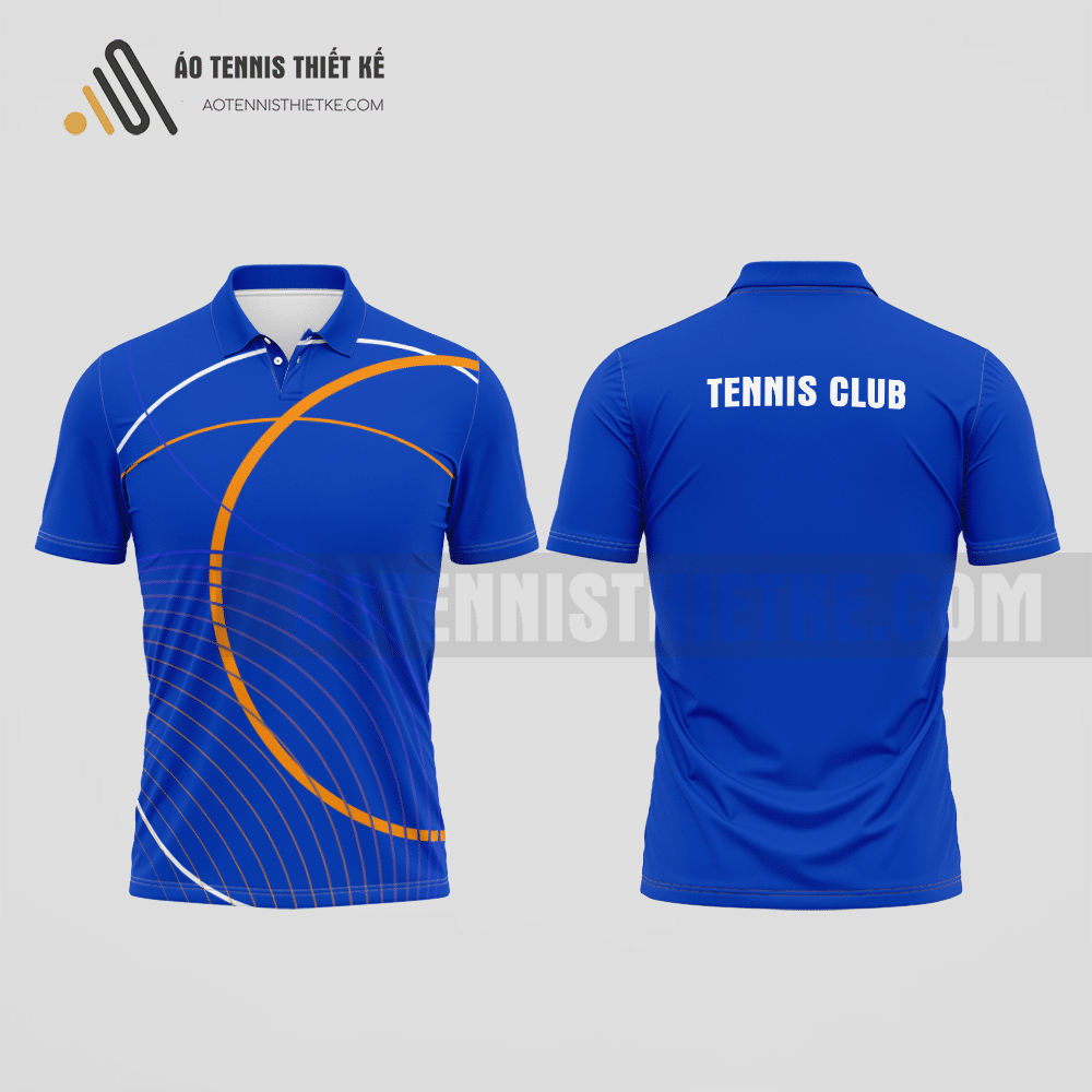 Mẫu áo tennis nam câu lạc bộ Ứng Hòa màu xanh dương thiết kế chính hãng ATNTK906