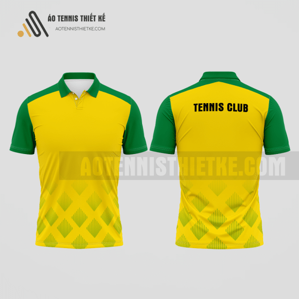 Mẫu áo tennis nam câu lạc bộ Yên Châu màu vàng thiết kế hiện đại ATNTK951