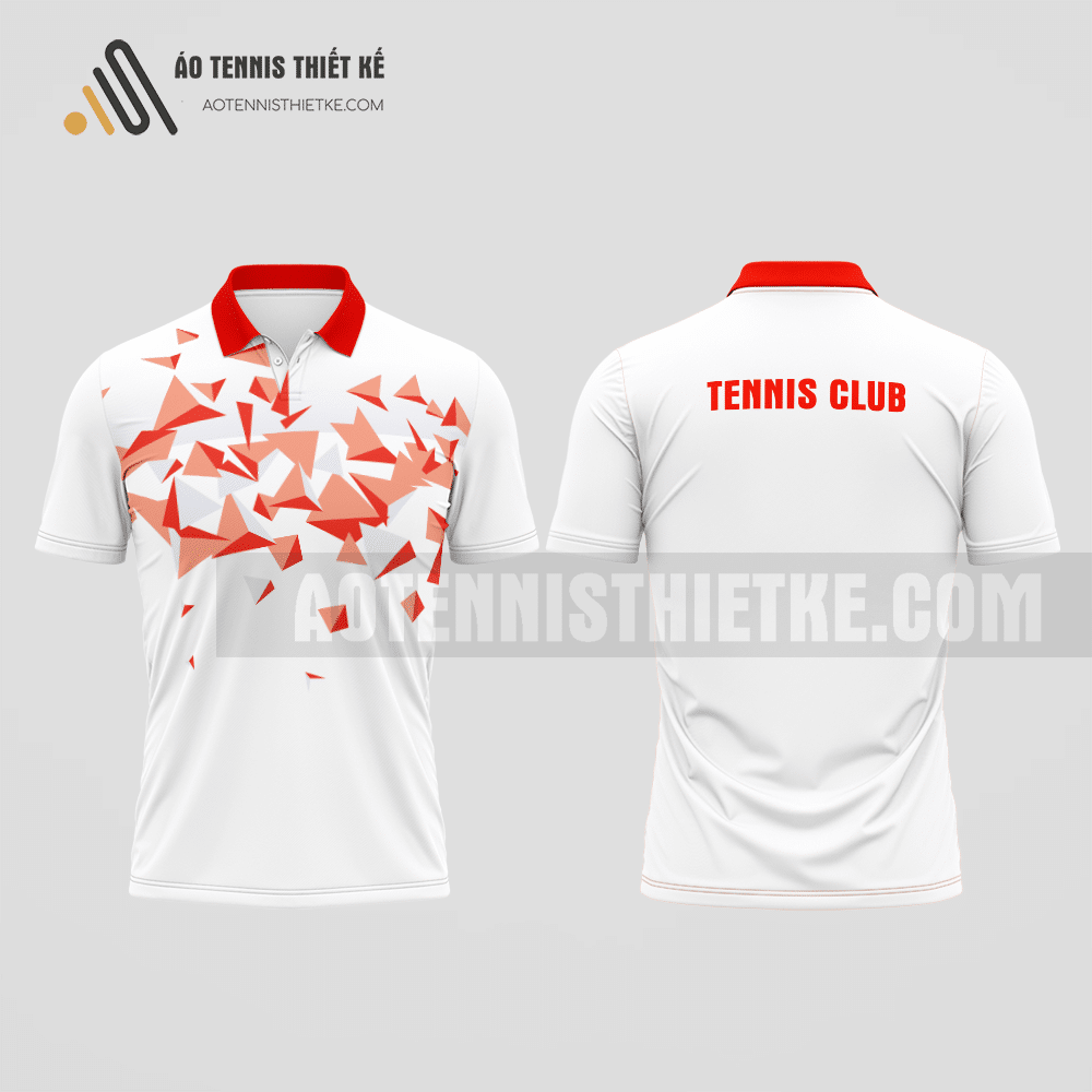 Mẫu áo thi đấu quần vợt câu lạc bộ Hướng Hóa màu trắng thiết kế tiện lợi ATNTK548