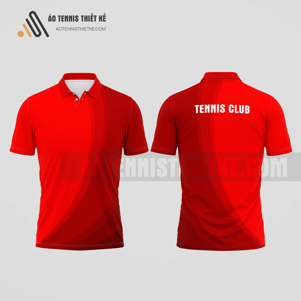 Mẫu áo thi đấu quần vợt câu lạc bộ Kiên Hải màu đỏ thiết kế tốt nhất ATNTK563