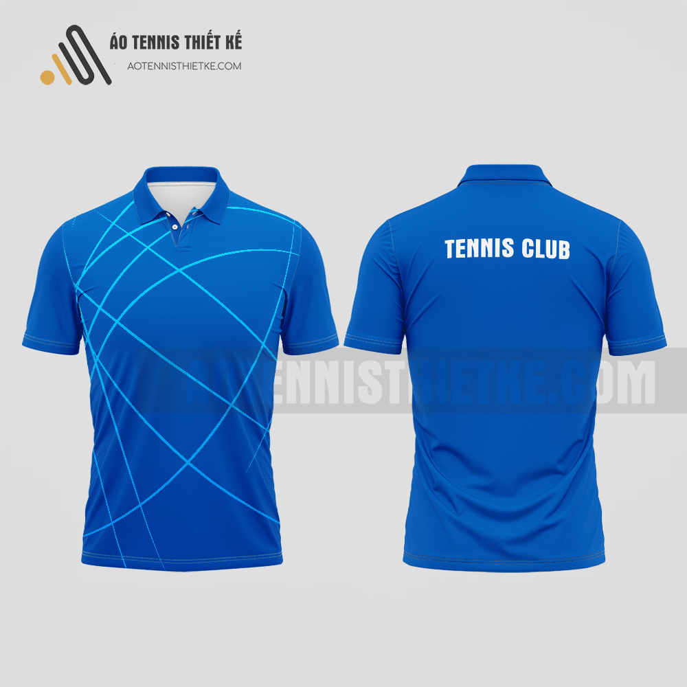 Mẫu áo thi đấu quần vợt câu lạc bộ Lộc Hà màu xanh biển thiết kế đa dạng ATNTK608