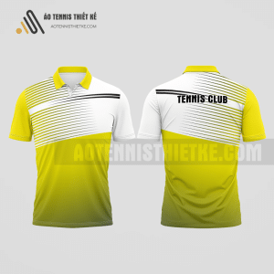 Mẫu áo thi đấu quần vợt câu lạc bộ Ngã Năm màu vàng thiết kế phong cách ATNTK670