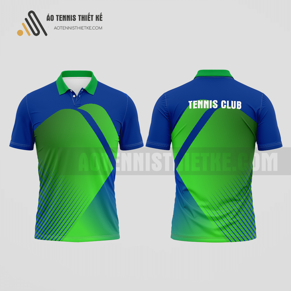 Mẫu áo thi đấu quần vợt câu lạc bộ Phú Lộc màu xanh lá thiết kế linh hoạt ATNTK715