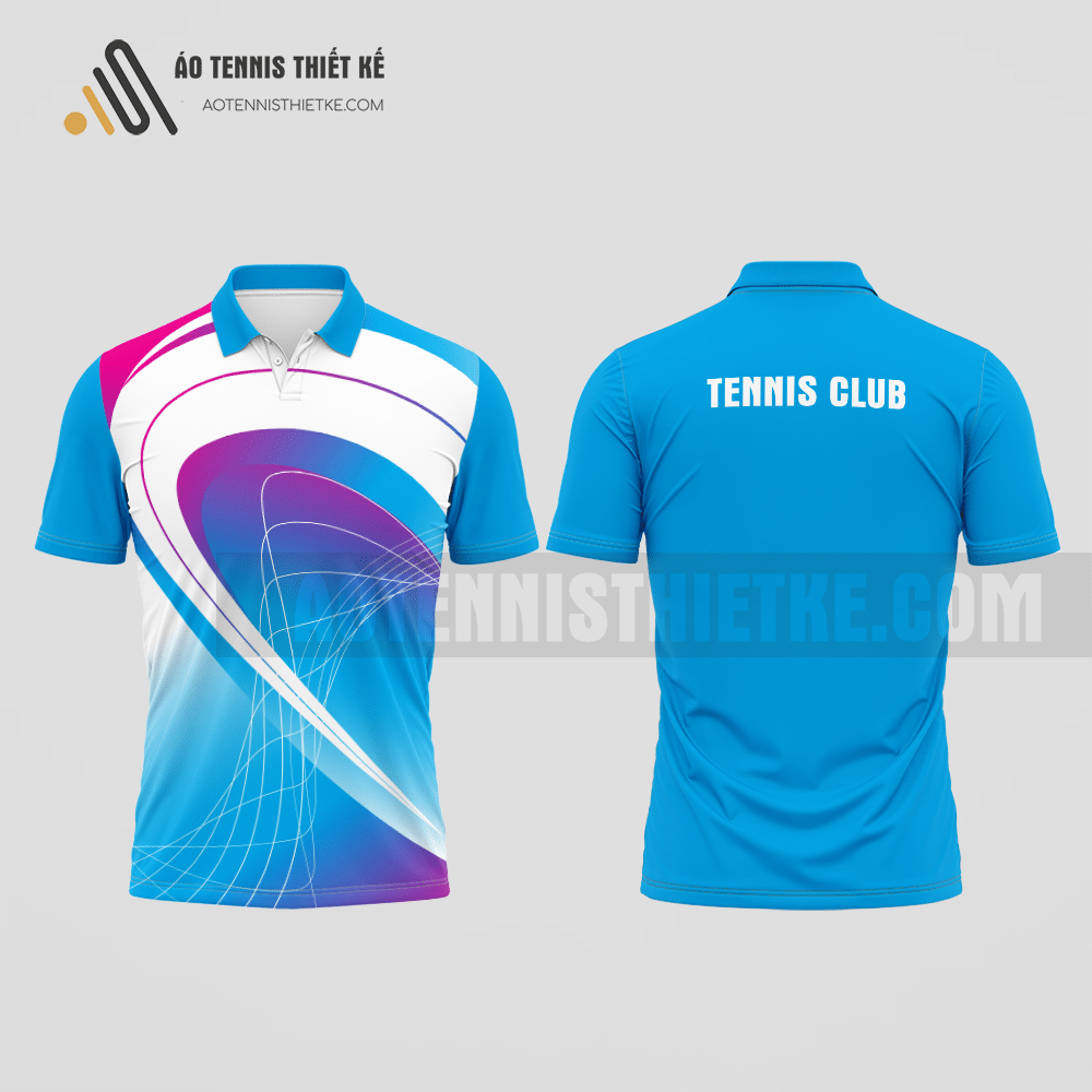 Mẫu áo thun tennis câu lạc bộ Phù Ninh màu xanh da trời thiết kế lạ ATNTK722