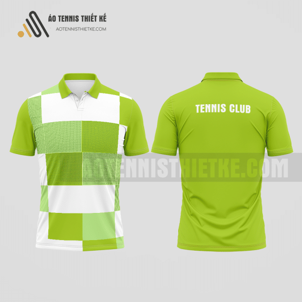 Mẫu áo thun tennis câu lạc bộ Phước Long màu xanh lá mạ thiết kế đẳng cấp ATNTK737
