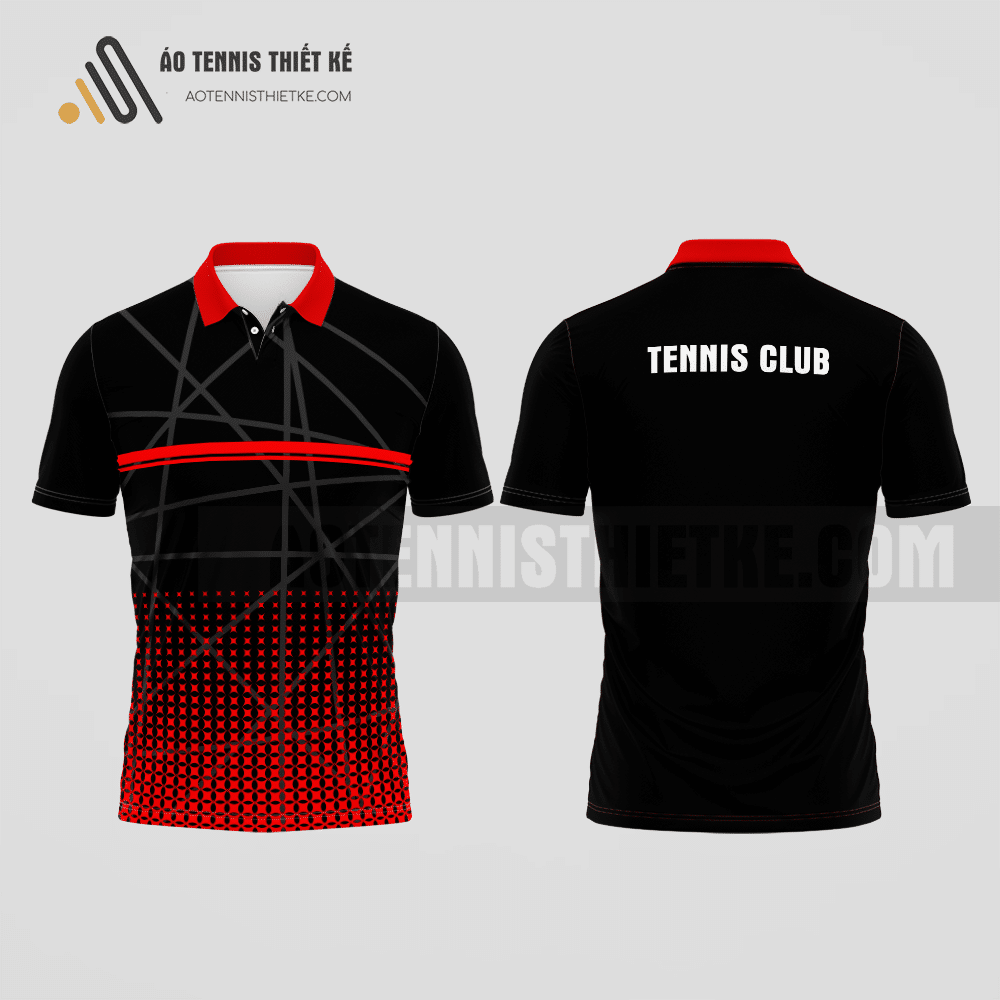 Mẫu áo thun tennis câu lạc bộ Quế Phong màu đen tự thiết kế ATNTK752