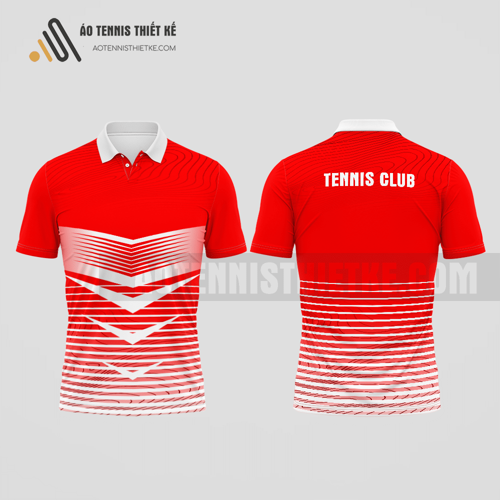 Mẫu áo thun tennis câu lạc bộ Tân Xuấn màu đỏ thiết kế xu hướng ATNTK812
