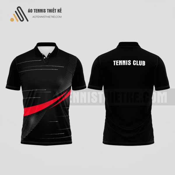 Mẫu áo thun tennis câu lạc bộ Thái Thụy màu đen thiết kế mới mẻ ATNTK827