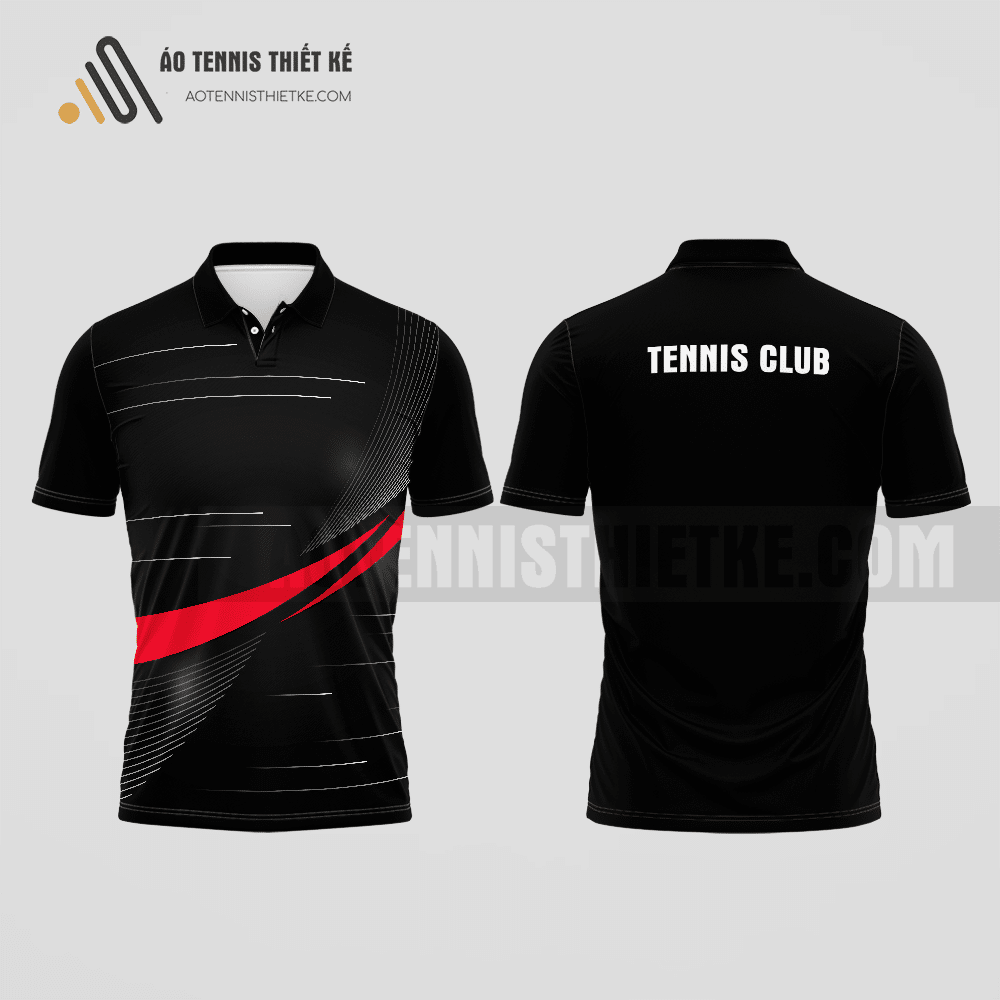 Mẫu áo thun tennis câu lạc bộ Thái Thụy màu đen thiết kế mới mẻ ATNTK827
