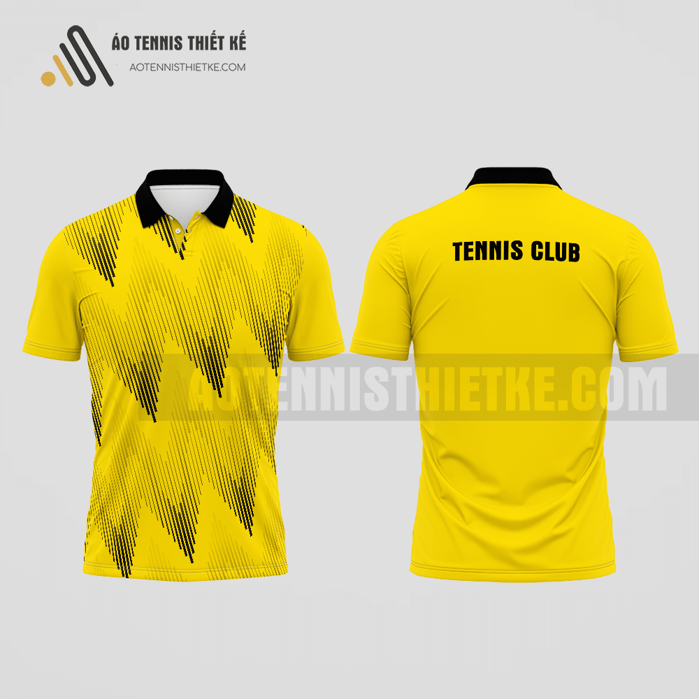 Mẫu áo thun tennis câu lạc bộ Thuận An màu vàng thiết kế đa chức năng ATNTK857
