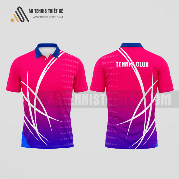 Mẫu áo thun tennis câu lạc bộ Tịnh Biên màu hồng thiết kế nam ATNTK872