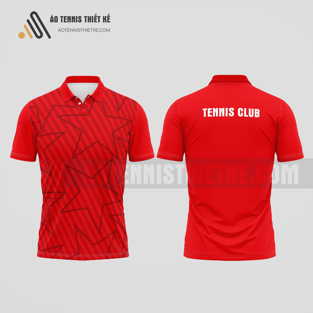 Mẫu đồng phục tennis câu lạc bộ Phú Quốc màu đỏ tự thiết kế ATNTK723