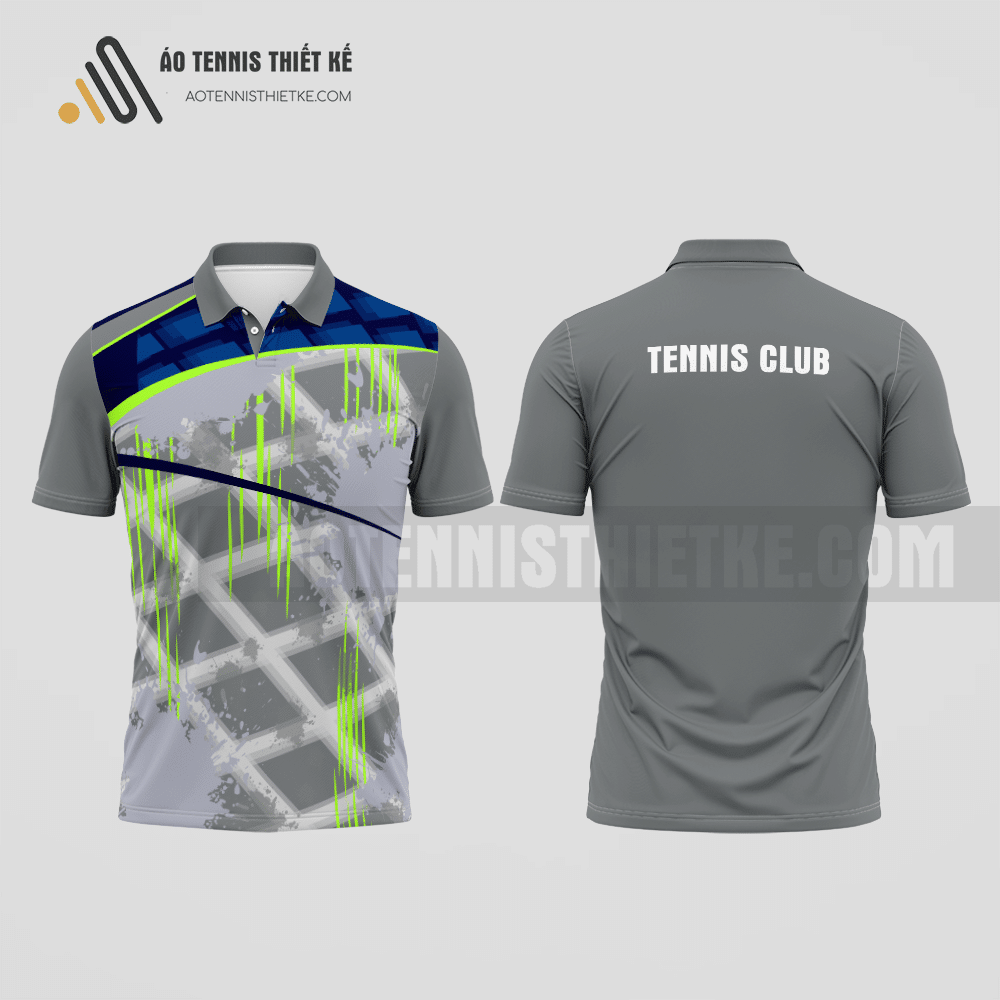 Mẫu đồng phục tennis câu lạc bộ Vĩnh Lộc màu xám thiết kế đa chức năng ATNTK929