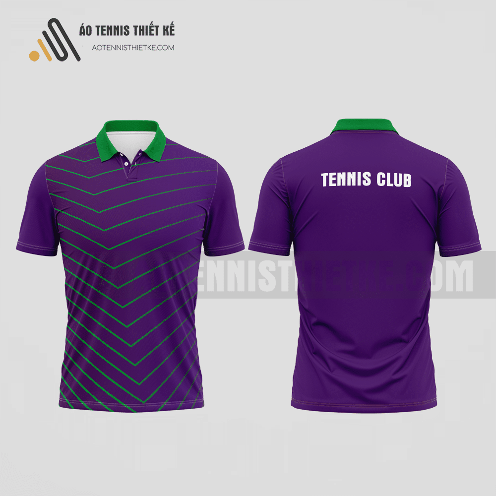 Mẫu quần áo đánh tennis câu lạc bộ Liên Chiểu màu tím thiết kế tiện ích ATNTK606