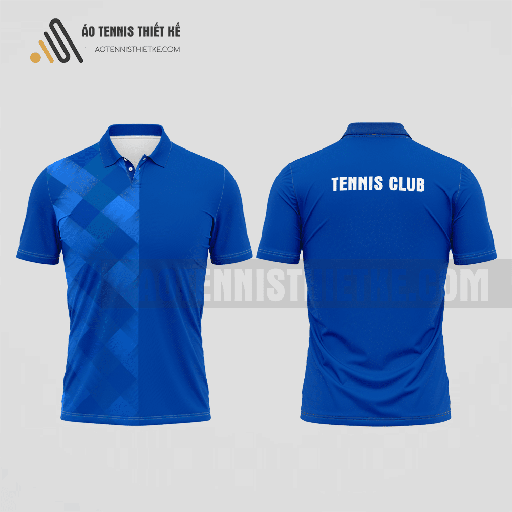 Mẫu quần áo đánh tennis câu lạc bộ Quy Nhơn màu xanh dương thiết kế nam ATNTK758