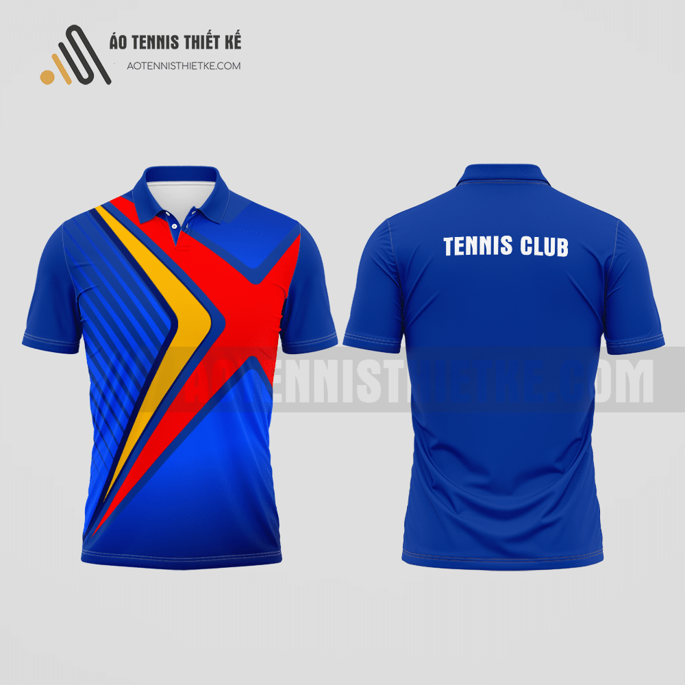 Mẫu quần áo đánh tennis câu lạc bộ Thanh Hà màu xanh dương thiết kế tiên tiến ATNTK833
