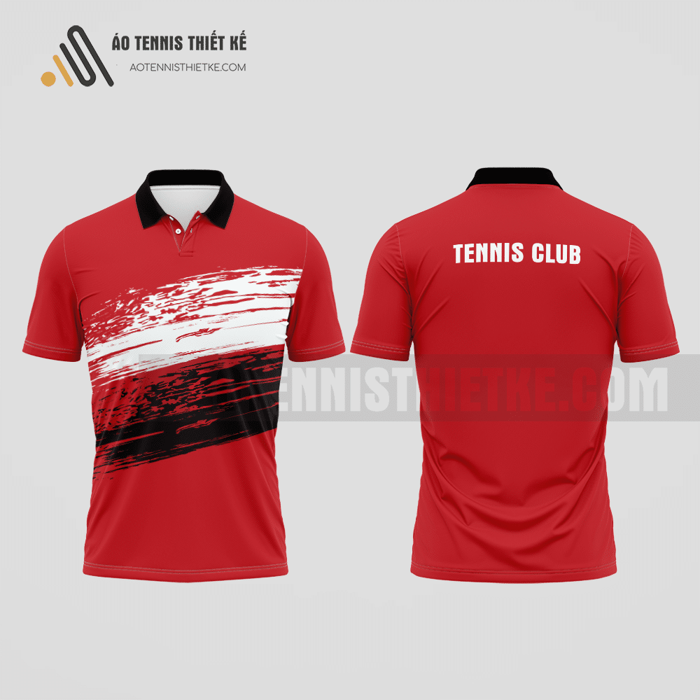 Mẫu quần áo tennis câu lạc bộ Hưng Hà màu đỏ thiết kế phong cách ATNTK545