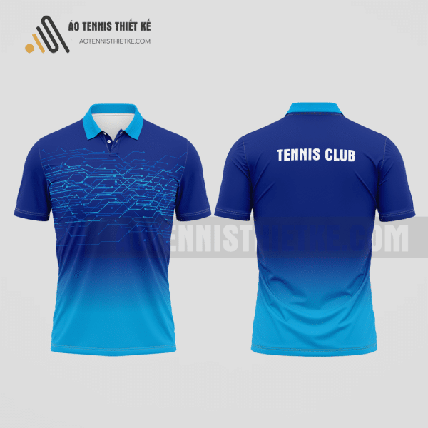 Mẫu trang phục thi đấu tennis câu lạc bộ Hồng Bàng màu xanh biển thiết kế hiện đại ATNTK539
