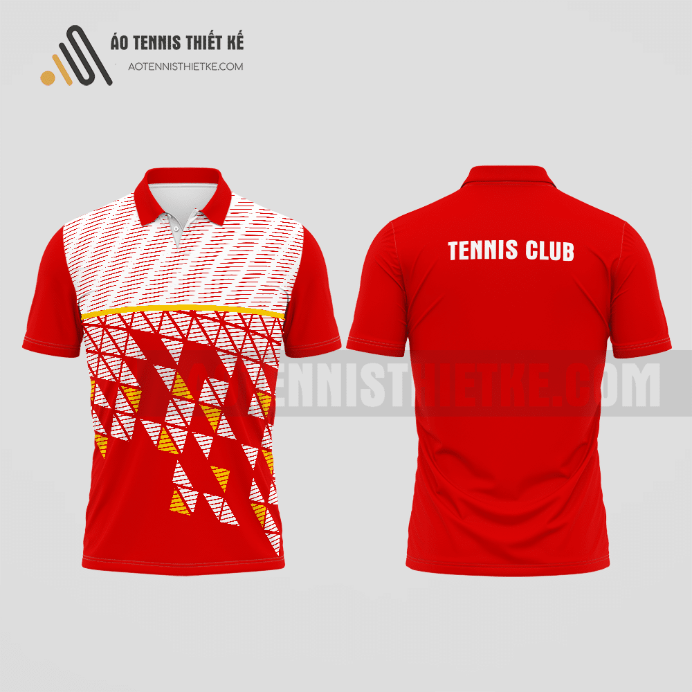 Mẫu trang phục thi đấu tennis câu lạc bộ Mường Lát màu đỏ thiết kế tiêu chuẩn ATNTK646