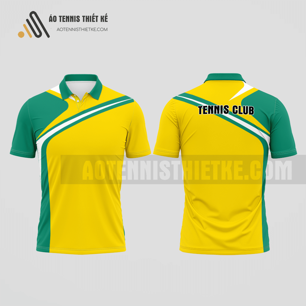 Mẫu trang phục thi đấu tennis câu lạc bộ Phú Ninh màu vàng thiết kế độc ATNTK721