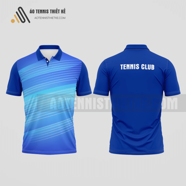 Mẫu trang phục thi đấu tennis câu lạc bộ Thái Nguyên màu xanh dương thiết kế độc đáo ATNTK826