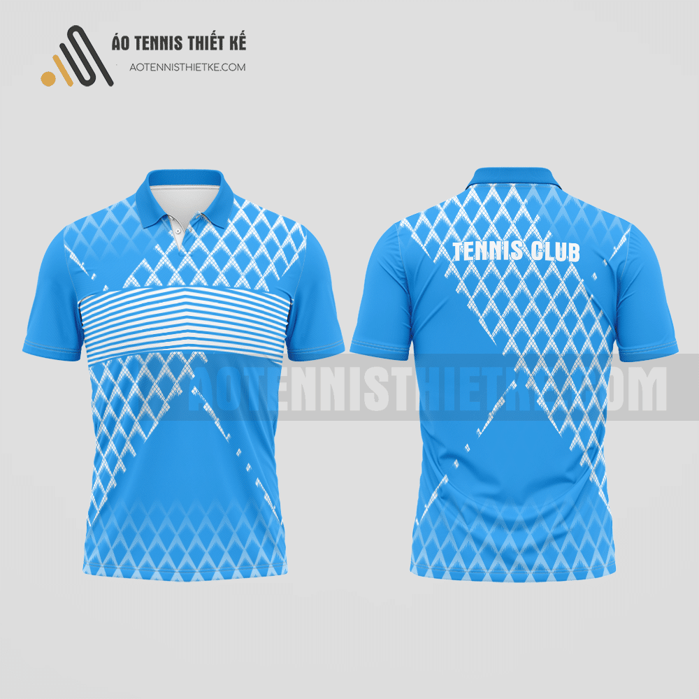 Mẫu trang phục thi đấu tennis câu lạc bộ Tháp Mười màu xanh da trời thiết kế linh hoạt ATNTK991